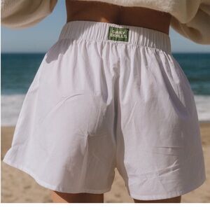 Daily Drills White Poplin Shorts